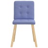 Chaises à manger lot de 6 bleu jean tissu 