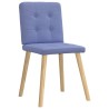 Chaises à manger lot de 6 bleu jean tissu 