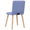 Chaises à manger lot de 6 bleu jean tissu 