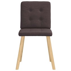 Chaises à manger lot de 6 marron foncé tissu 