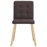 Chaises à manger lot de 6 marron foncé tissu 