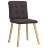 Chaises à manger lot de 6 marron foncé tissu 
