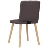 Chaises à manger lot de 6 marron foncé tissu 