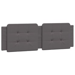 Lit avec matelas gris 160x200 cm similicuir 