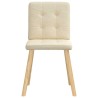Chaises à manger lot de 6 crème tissu 