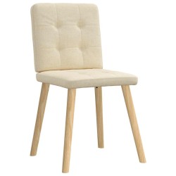 Chaises à manger lot de 6 crème tissu 