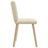 Chaises à manger lot de 6 crème tissu 