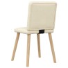 Chaises à manger lot de 6 crème tissu 