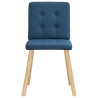 Chaises à manger lot de 6 bleu tissu 