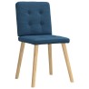 Chaises à manger lot de 6 bleu tissu 