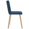 Chaises à manger lot de 6 bleu tissu 