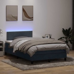 Sommier à lattes de lit et matelas gris foncé 120x210cm velours 