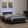 Sommier à lattes de lit et matelas gris foncé 120x210cm velours 