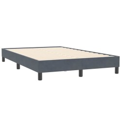 Sommier à lattes de lit et matelas gris foncé 120x210cm velours 