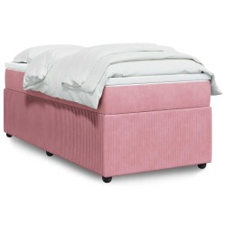 Sommier à lattes de lit avec matelas Rose 100x200 cm Velours 