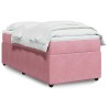 Sommier à lattes de lit avec matelas Rose 100x200 cm Velours 
