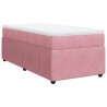 Sommier à lattes de lit avec matelas Rose 100x200 cm Velours 