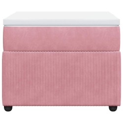 Sommier à lattes de lit avec matelas Rose 100x200 cm Velours 