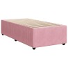 Sommier à lattes de lit avec matelas Rose 100x200 cm Velours 