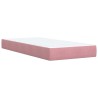 Sommier à lattes de lit avec matelas Rose 100x200 cm Velours 