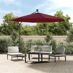 Tissu de remplacement pour parasol déporté Rouge bordeaux 350cm 