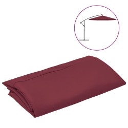 Tissu de remplacement pour parasol déporté Rouge bordeaux 350cm 