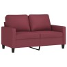 Ensemble de canapés 2 pcs avec coussins Rouge bordeaux Tissu 