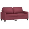Ensemble de canapés 2 pcs avec coussins Rouge bordeaux Tissu 