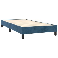 Sommier à lattes de lit avec matelas Bleu foncé 90x200 cm 