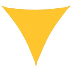 Voile d'ombrage 160 g/m² triangulaire jaune 5x5x5 m PEHD 