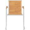 Chaises de jardin avec coussins lot de 2 Teck solide et acier 