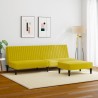 Ensemble de canapés 2 pcs jaune velours 