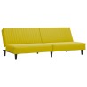 Ensemble de canapés 2 pcs jaune velours 