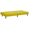 Ensemble de canapés 2 pcs jaune velours 