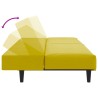 Ensemble de canapés 2 pcs jaune velours 