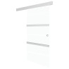 Porte coulissante Verre ESG et aluminium 90x205 cm Argenté 