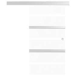 Porte coulissante Verre ESG et aluminium 90x205 cm Argenté 