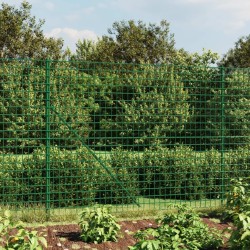 Clôture en treillis métallique et piquet d'ancrage vert 2,2x25m 