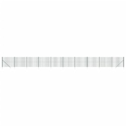 Clôture en treillis métallique et piquet d'ancrage vert 2,2x25m 