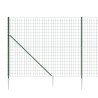 Clôture en treillis métallique et piquet d'ancrage vert 2,2x25m 