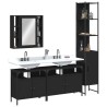 Ensemble d’armoires salle de bain 4 pcs noir bois d'ingénierie 
