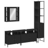 Ensemble d’armoires salle de bain 4 pcs noir bois d'ingénierie 