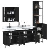 Ensemble d’armoires salle de bain 4 pcs noir bois d'ingénierie 
