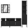 Ensemble d’armoires salle de bain 4 pcs noir bois d'ingénierie 