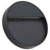 Appliques murales à LED d'extérieur 2 pcs 3 W Noir Rond 