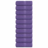Serviettes d'invité 10 pcs violet 30x50 cm 360 g/m² 100% coton 