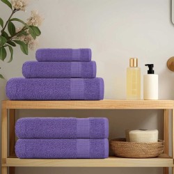 Serviettes d'invité 10 pcs violet 30x50 cm 360 g/m² 100% coton 