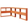 Lit bibliothèque sans matelas cire marron 90x190 cm pin massif 