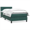 Sommier à lattes de lit et matelas vert foncé 80x220 cm velours 