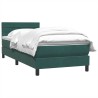 Sommier à lattes de lit et matelas vert foncé 80x220 cm velours 